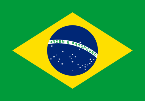 Brasilien flagga - Bandera de Brasil