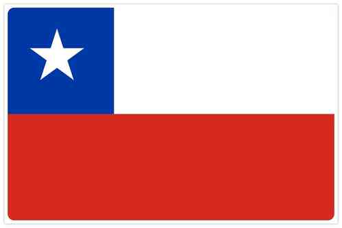 Chile flagga - Bandera de Chile