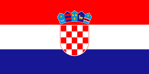 Kroatien flagga - Zastava Hrvatske