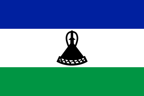 Lesotho flagga