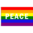 Sateenkaarilippu PEACE - LGBT PEACE pride flag
