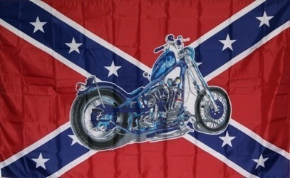 Rebel Motorcycle Flag