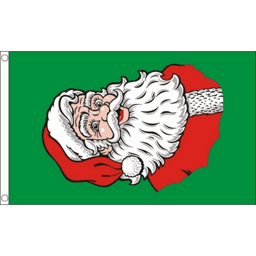 Santa Claus Green Flag