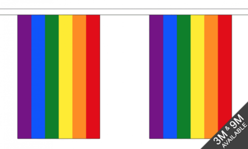 Rainbow flaggband, 10 flaggor - 3m