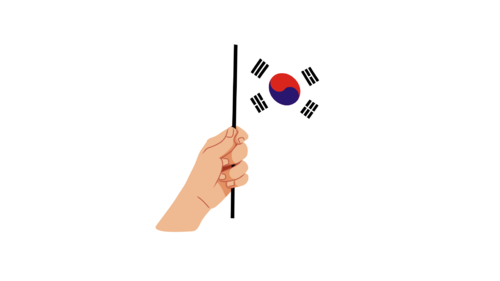 South Korea Handflag