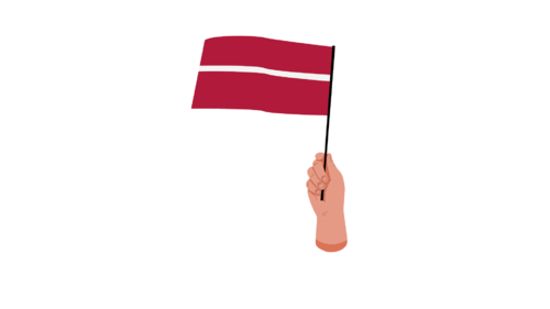 Latvia Handflag